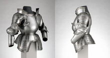 German Portions Of A Field Armor  From Different Angles Views, Medieval Knight Armor