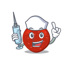 Poster - Peperoni humble nurse mascot design with a syringe