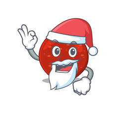 Poster - cartoon character of peperoni Santa having cute ok finger