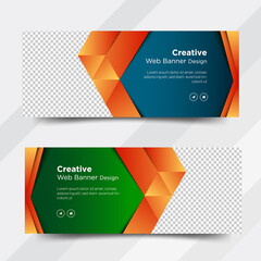 Wall Mural - Business web banner, cover templates design 	
