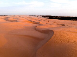 Wall Mural - view of sand dunes during sunset