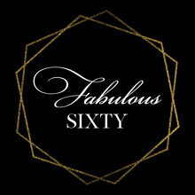 Fabulous Sixty Birthday Party Vector Calligraphy Quote On Black Background