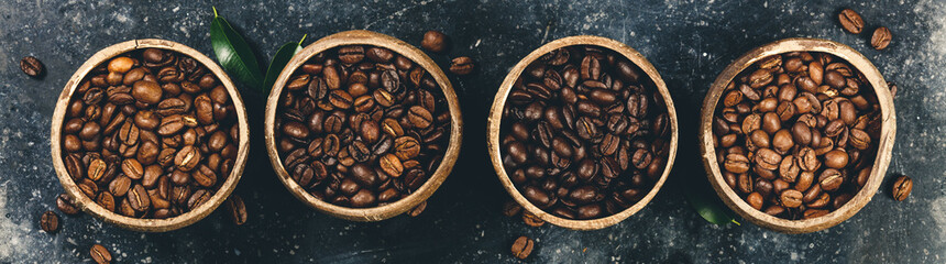 Poster - Four different varieties of coffee beans