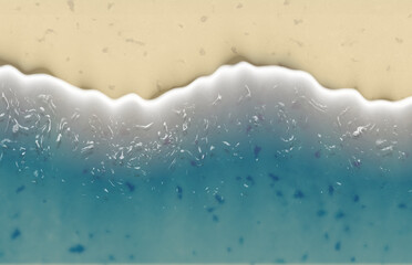 Wall Mural - foam wave beach sea water 