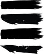 © miloje - Grunge Paint Roller . Vector brush Stroke . Distressed banner . Black stripes isolated. paintbrush collection . Modern Textured shape . Dry border in Black . Bulge lines . Rough edges.