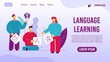 © trapezoid13 - Language learning online service landing page concept