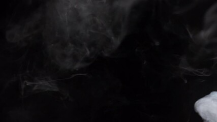 Wall Mural - flowing fog, mist, haze, vapor, fire smoke on black background