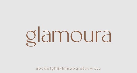 Sticker - glamoura, luxury lowercase elegant typeface 