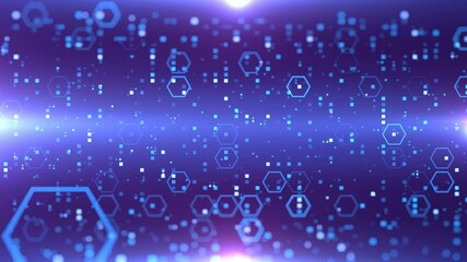 Wall Mural - big data computer communication background animation