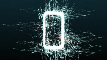 Wall Mural - mobile phone of the future. a modern digital communications and data device.