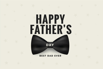 Wall Mural - happy fathers day background with realistic bow design