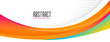 wavy abstract orange shape wide banner design