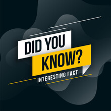Did You Know Interesting Fact Background Design