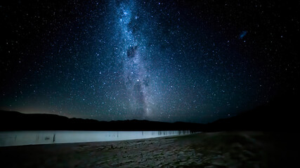 the milky way in the mountains of the grampians national park in victoria, australia at a clear star