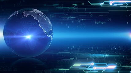 Wall Mural - global network technology background communication