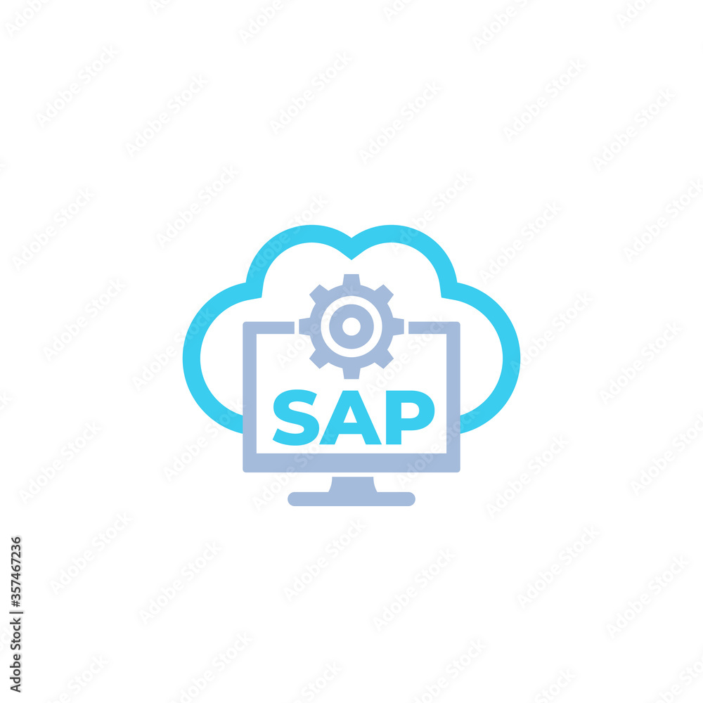 SAP, business cloud software vector icon
