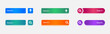Web design search bar. Stylish search strings in different colors. Search icon set.