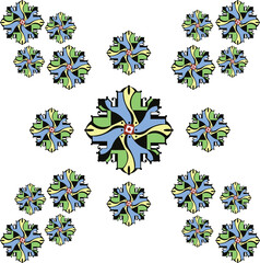 Sticker - set of vector floral elements