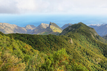 Canvas Print - Landscape seen from the viewpoint of Pico Ingles on the island of Tenerife