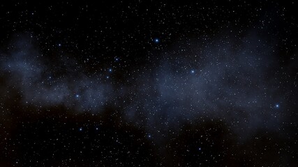 Stars in sky, starry night starlight shine of milky way, space cosmic background, starry background 3d render