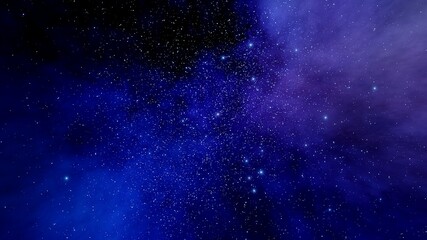 Stars in sky, starry night starlight shine of milky way, space cosmic background, starry background 3d render