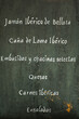© luisfpizarro - Typical tapas menu in a bar in Seville, Andalusia, Spain