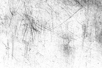 Wall Mural - on a white background glass with black scratches and spots.