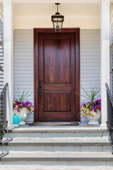 Wall Mural - Front door to an upscale house