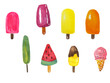 sweet popsicle icecream watercolor painting