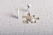 © hilalabdullah - Miniature people ; Crime Scene Investigation with missing jigsaw puzzle. Selective focus.