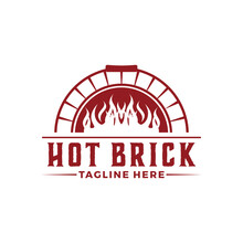 Hot Brick Logo That Can Be Used For Pizza Company Inspiration