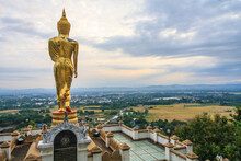 Buddha Statue Overlooking The Province Of Nan, Thailand