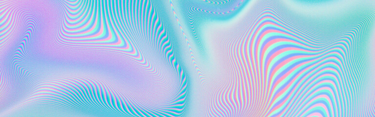 Wall Mural - abstract holographic texture rainbow glitch banner holo blank background
