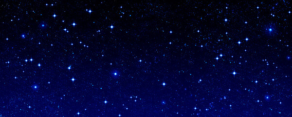 Wall Mural - starlight in the blue sky, starry sky, cluster of stars , outer space, space, star scattering, scien