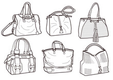 Collection Of Fashionable Women's Bags (coloring Book).