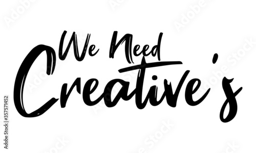 Cuadros en Lienzo We Need Creative’s, Calligraphy Hand Written Letters