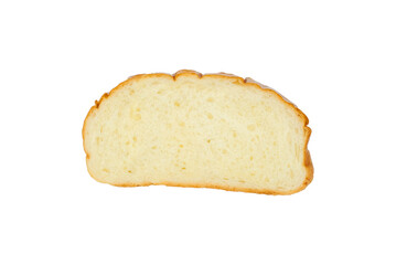 Sliced bread isolated on a white background, Top View.