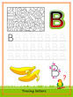 © nataljacernecka - Worksheet for tracing letters. Find and paint all letters B. Kids activity sheet. Educational page for children coloring book. Developing skills for writing and tracing ABC. Online education.