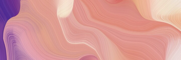 Poster - beautiful elegant graphic with dark salmon, dark slate blue and bisque color. modern waves background design