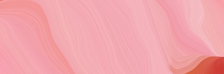 Poster - landscape orientation graphic with waves. modern waves background design with pastel magenta, moderate red and light coral color