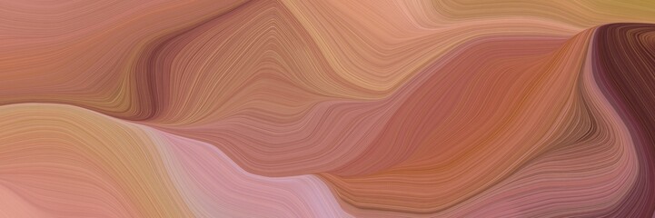 Poster - elegant graphic with waves. abstract waves illustration with indian red, rosy brown and old mauve color