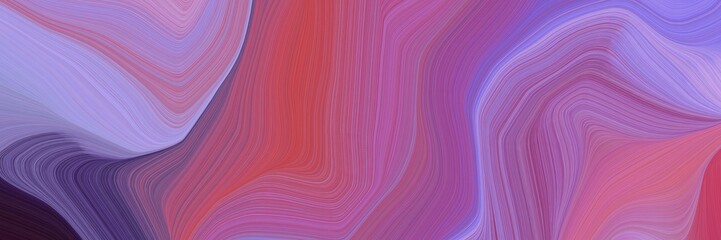 Poster - abstract waves illustration with antique fuchsia, mulberry  and light pastel purple color