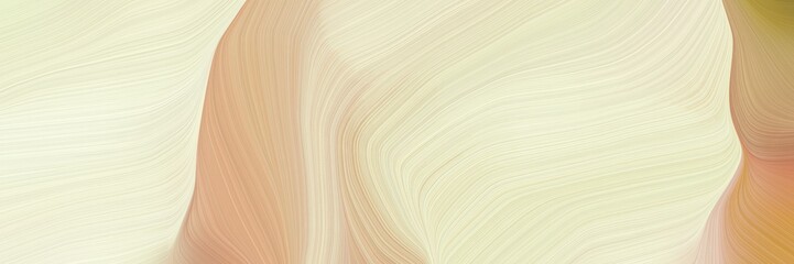 Poster - elegant graphic with waves. curvy background illustration with bisque, antique white and peru color