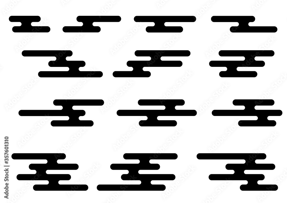 和風の雲 エ霞のイラスト Wall Mural Cloud Cloud Wallpaper Murals わんだ