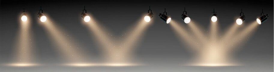 Wall Mural - projector. scene illumination big collection, transparent effects. bright lighting with spotlights e