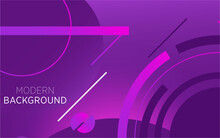 Modern Technology Purple Abstract Background Banner With Circle And Line,can Be Used In Cover Design, Poster, Flyer, Book Design, Website Backgrounds Or Advertising. Vector Illustration.
