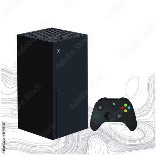 Fotografía Microsoft Xbox Series X. 4k 120fps vector. 2020 March