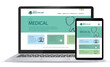 © Can Yesil - Healthcare and Medical User Interface Design for Web Site and Mobile App. Laptop and Tablet Computer Vector Illustration.