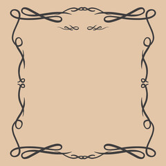 Wall Mural - Vintage empty frame in wild west style. design element for poster, card, banner, flyer.