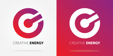Wall Mural - Creative Energy dynamic logo with gradient. abstract logo design. creative logo